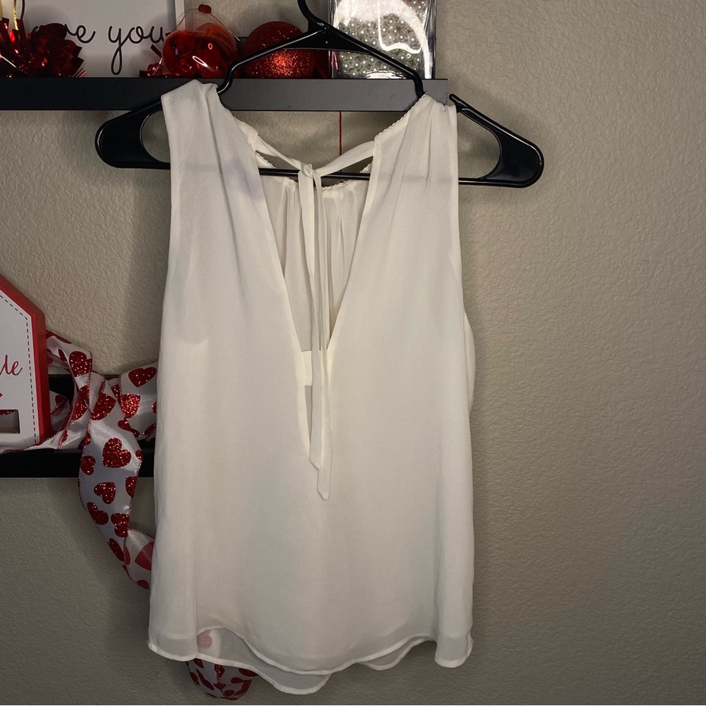 H&M cute top cream white Euro size 6
